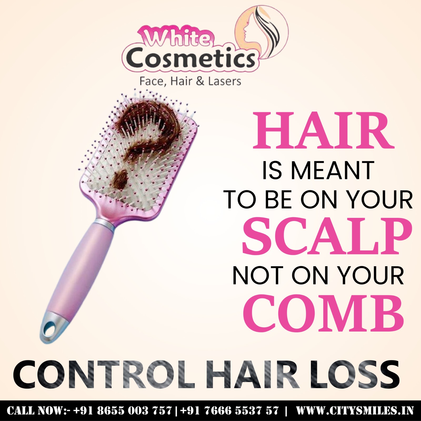 HAIR IS MEANT TO BE ON YOUR SCALP, NOT ON YOUR COMB!