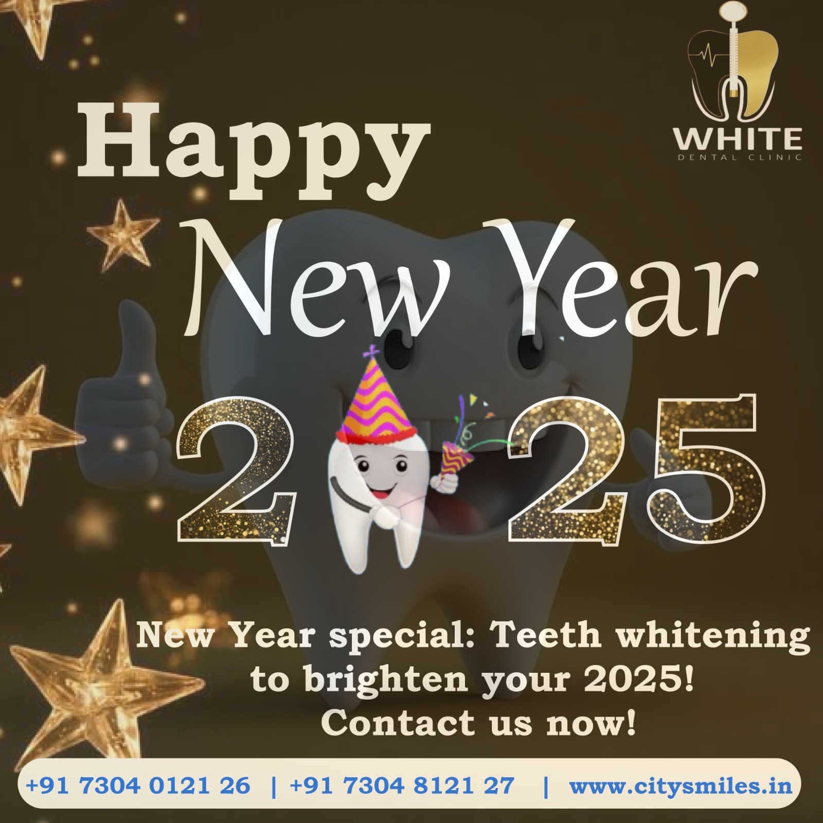 Brighten Your Smile for 2025 with Happy White Dental Clinic!